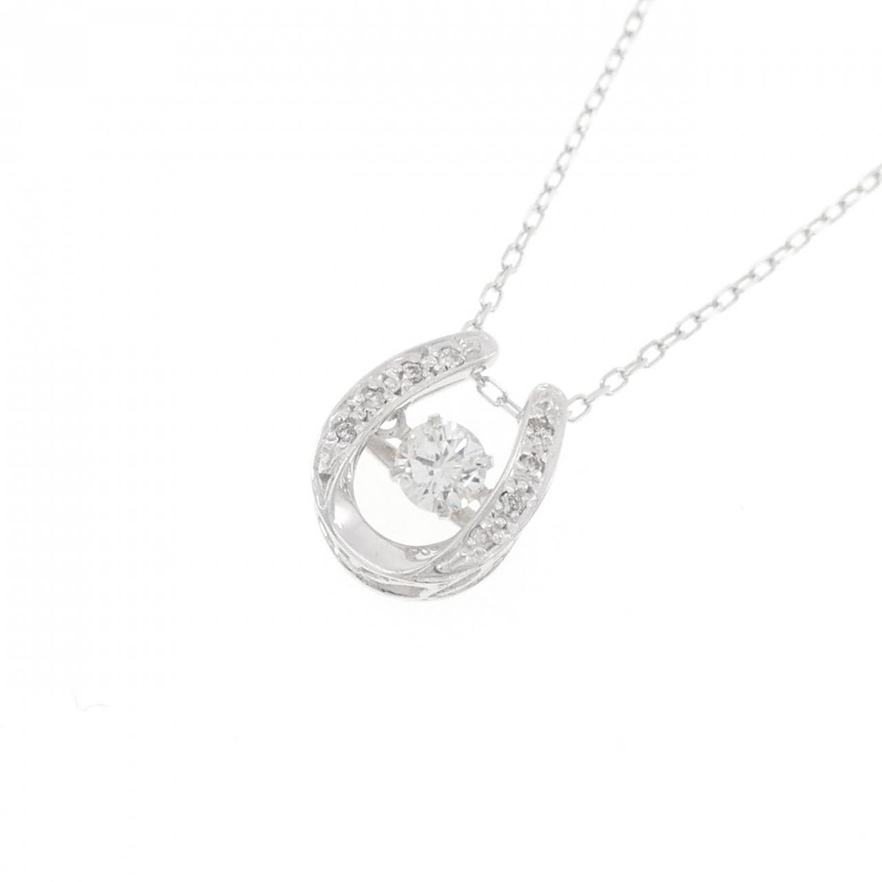 K18WG ダイヤモンド ネックレス 0.18CT