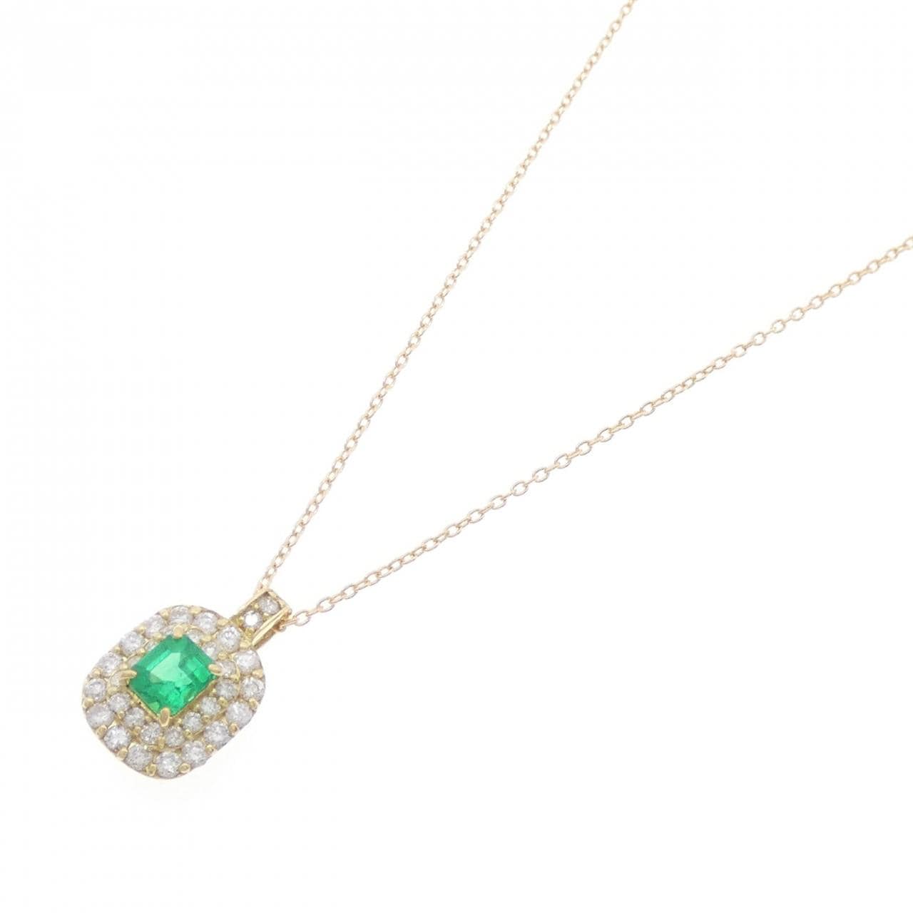 [BRAND NEW] K18YG emerald necklace 0.23CT