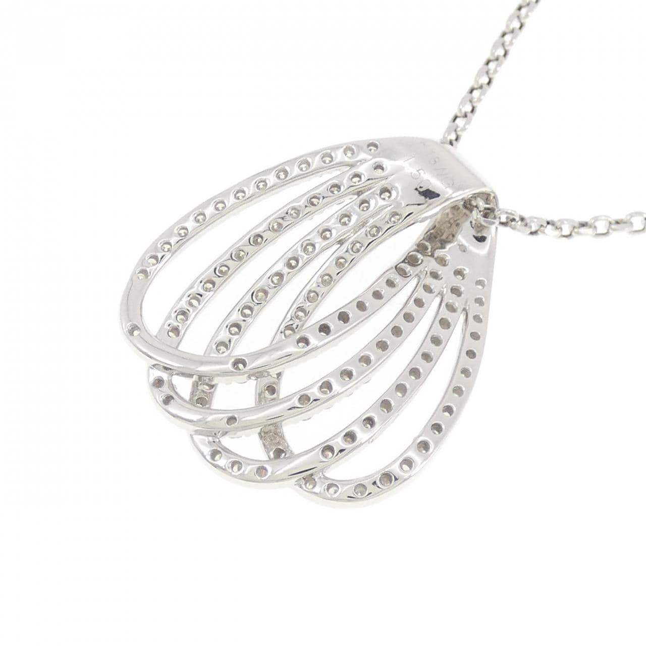 K18WG ダイヤモンド ネックレス 1.50CT