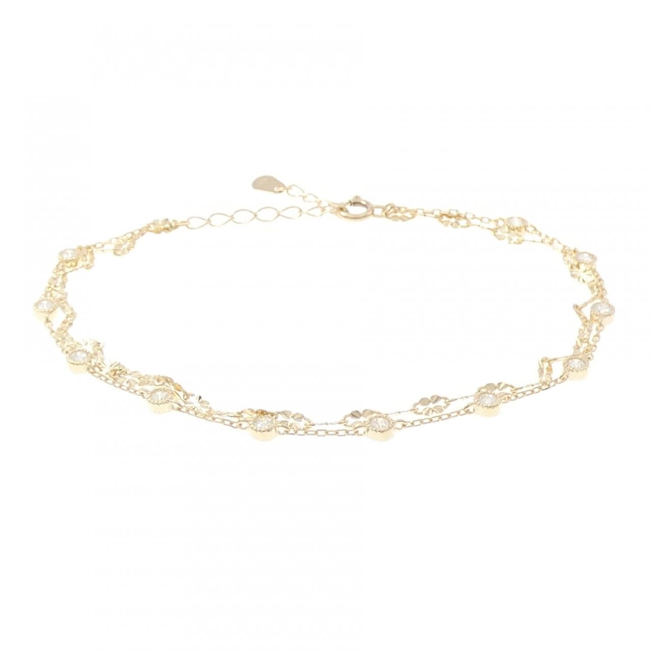 【リメイク】K10YG ダイヤモンド ブレスレット 0.30CT