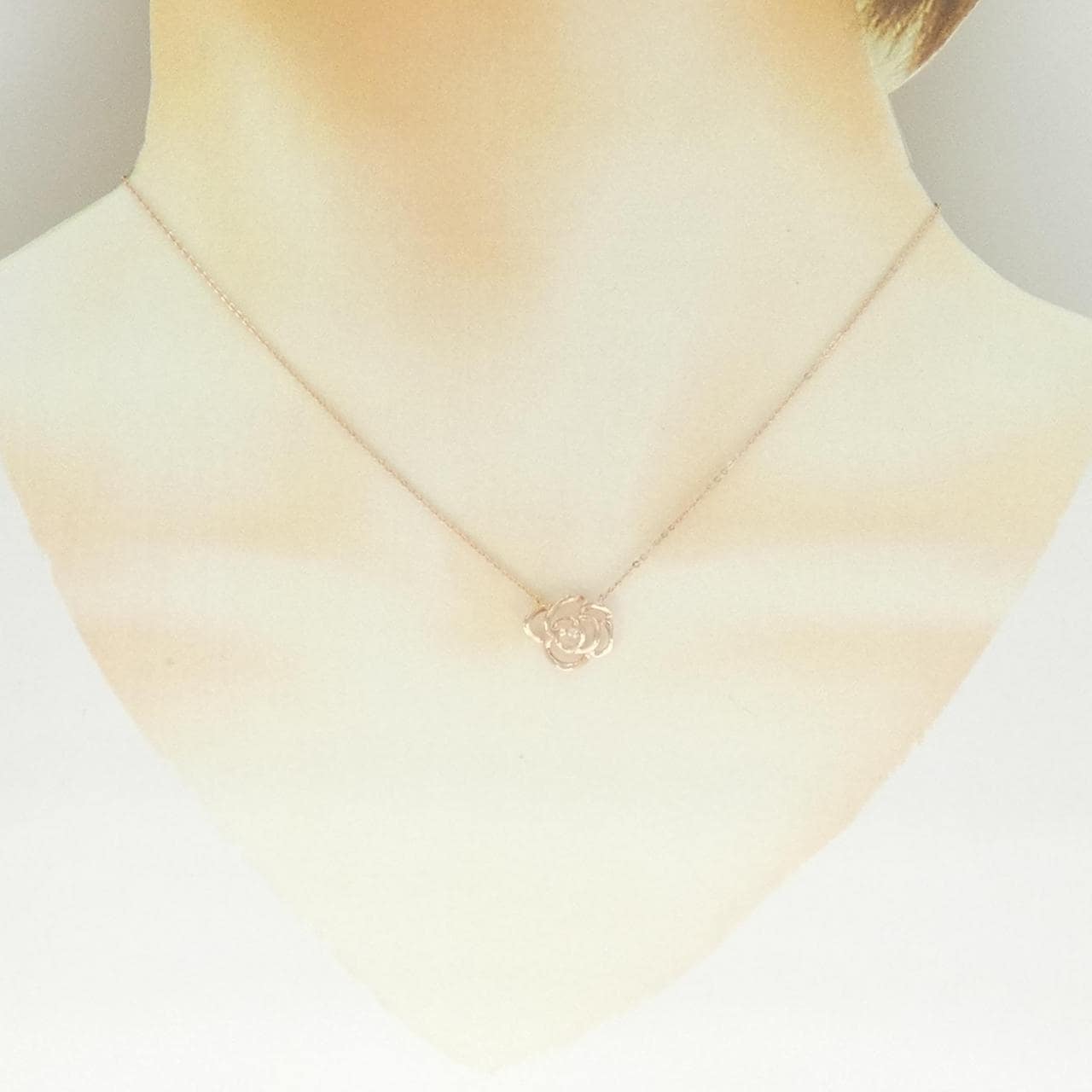 585PG/585YG ローズ ダイヤモンド ネックレス