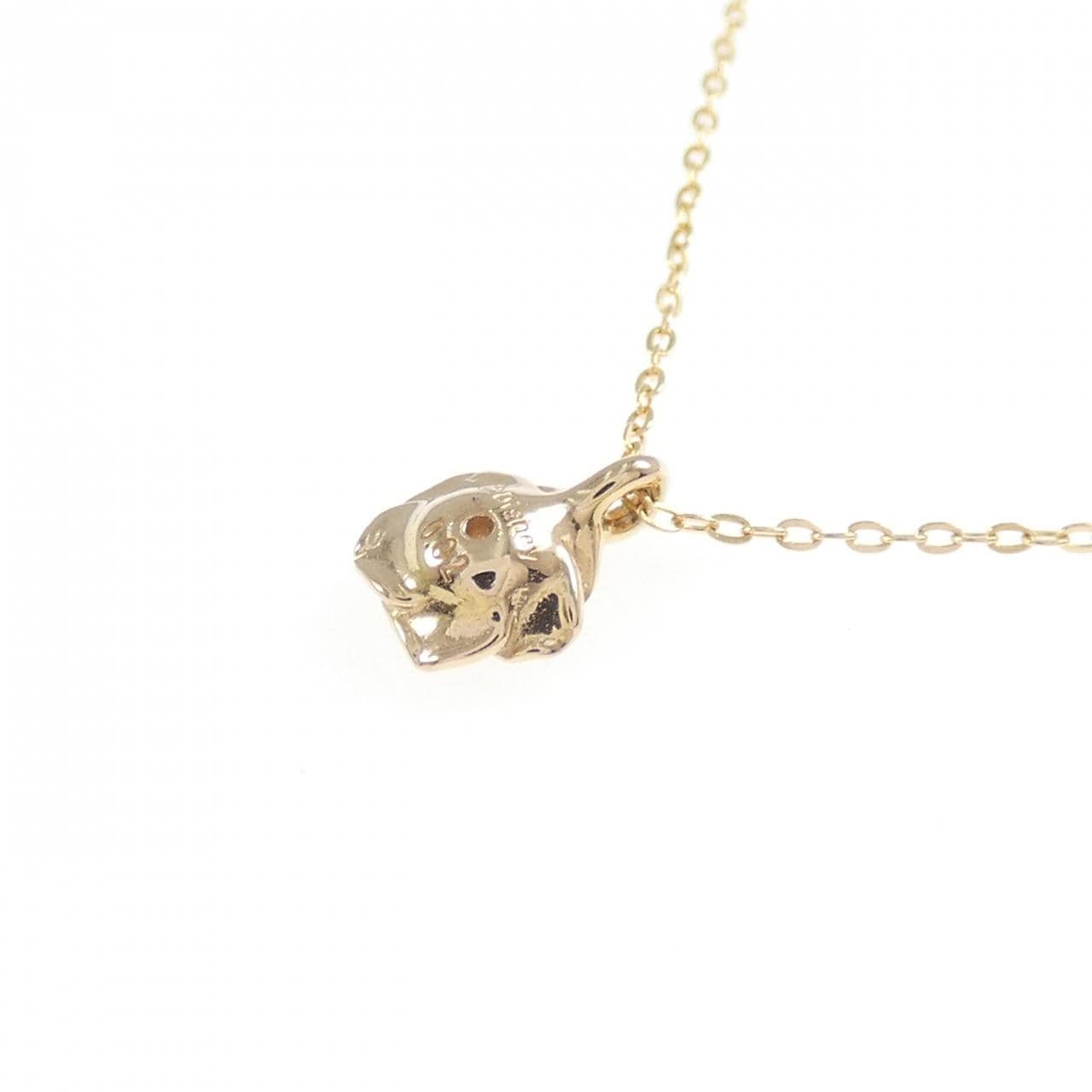 K18YG ローズ ダイヤモンド ネックレス 0.02CT
