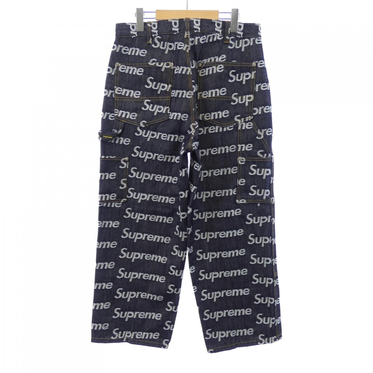 シュプリーム SUPREME Jacquard Logos Double Kne ジーンズ