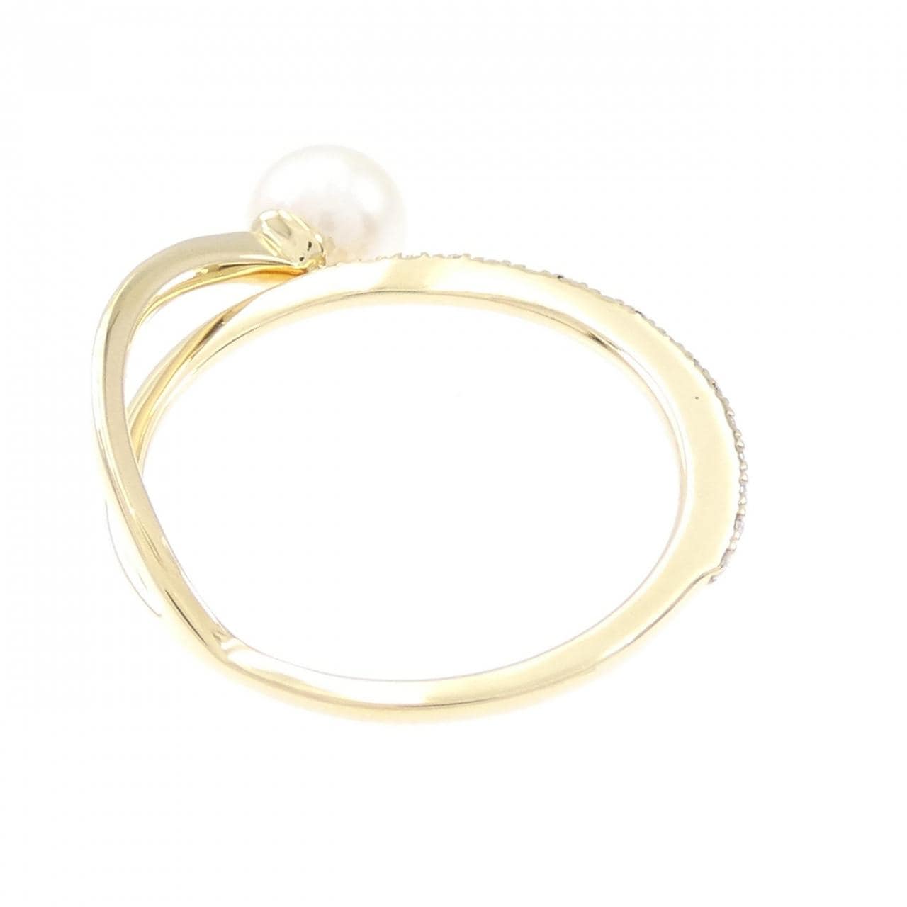 K18YG Akoya pearl ring 6mm