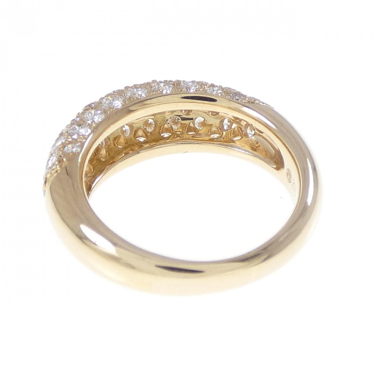 K18YG パヴェ ダイヤモンド リング 1.15CT