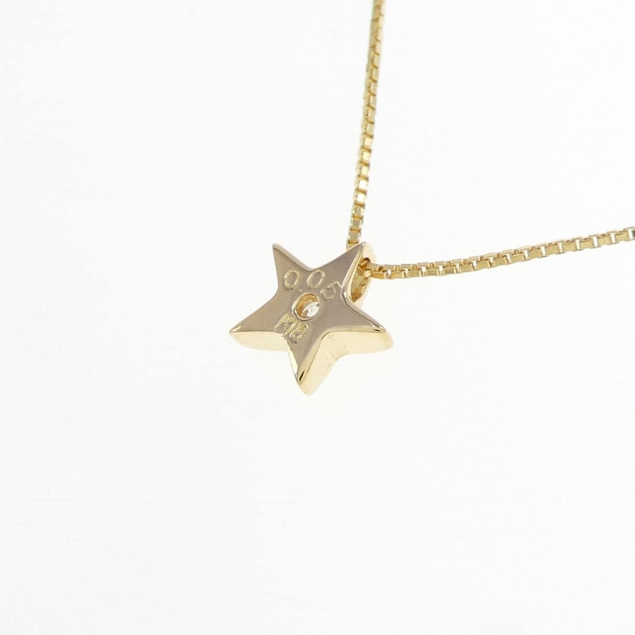 K18YG/750YG スター ダイヤモンド ネックレス 0.05CT