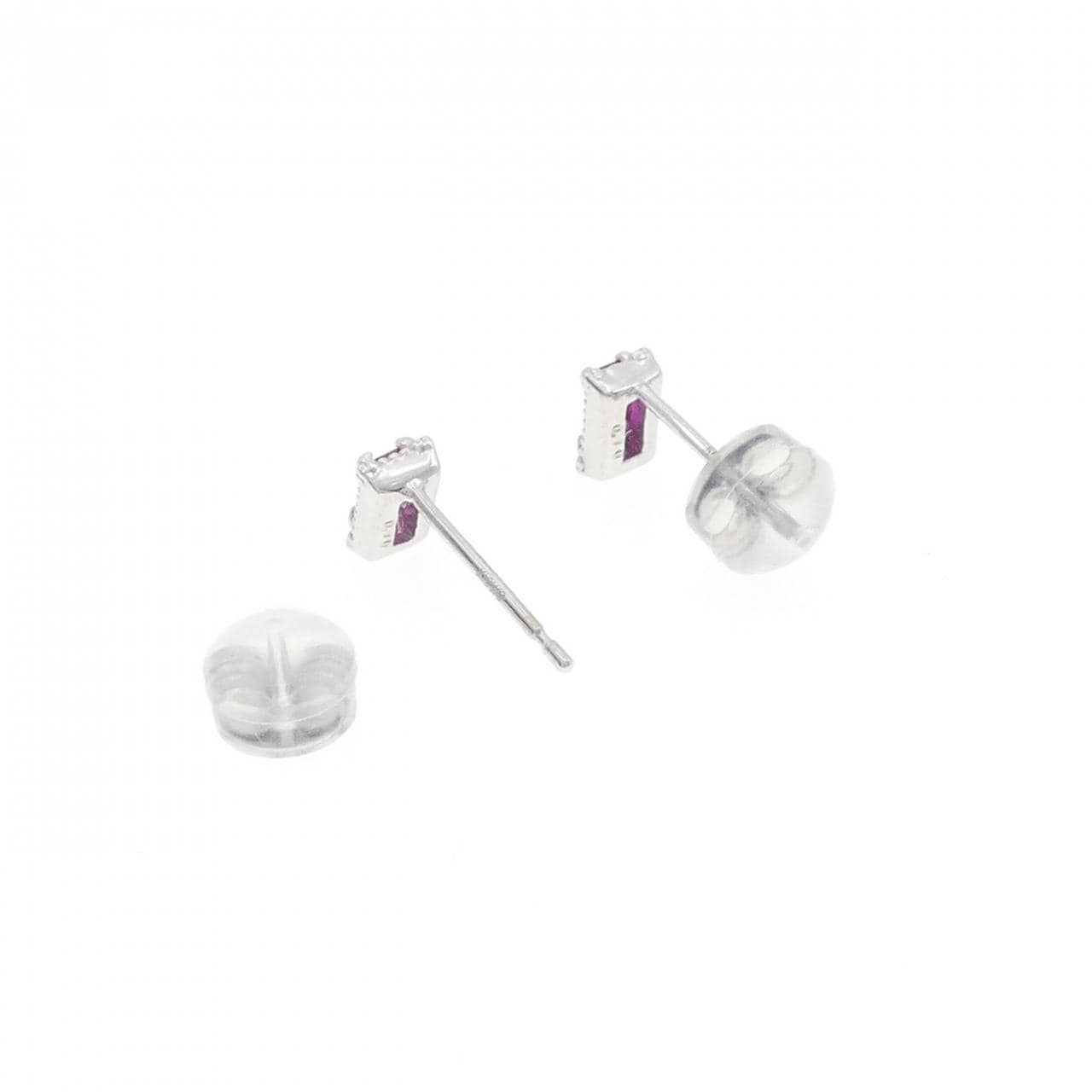 K18WG ルビー ピアス 0.20CT