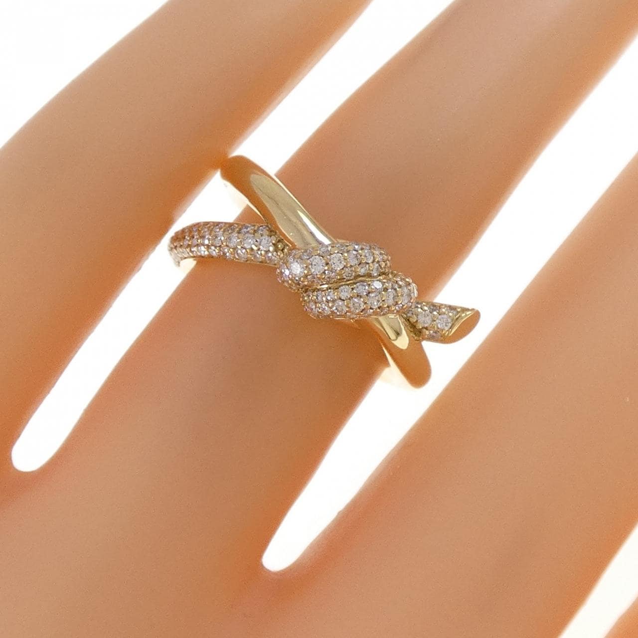 ティファニー ダブルロウ リング 0.31CT