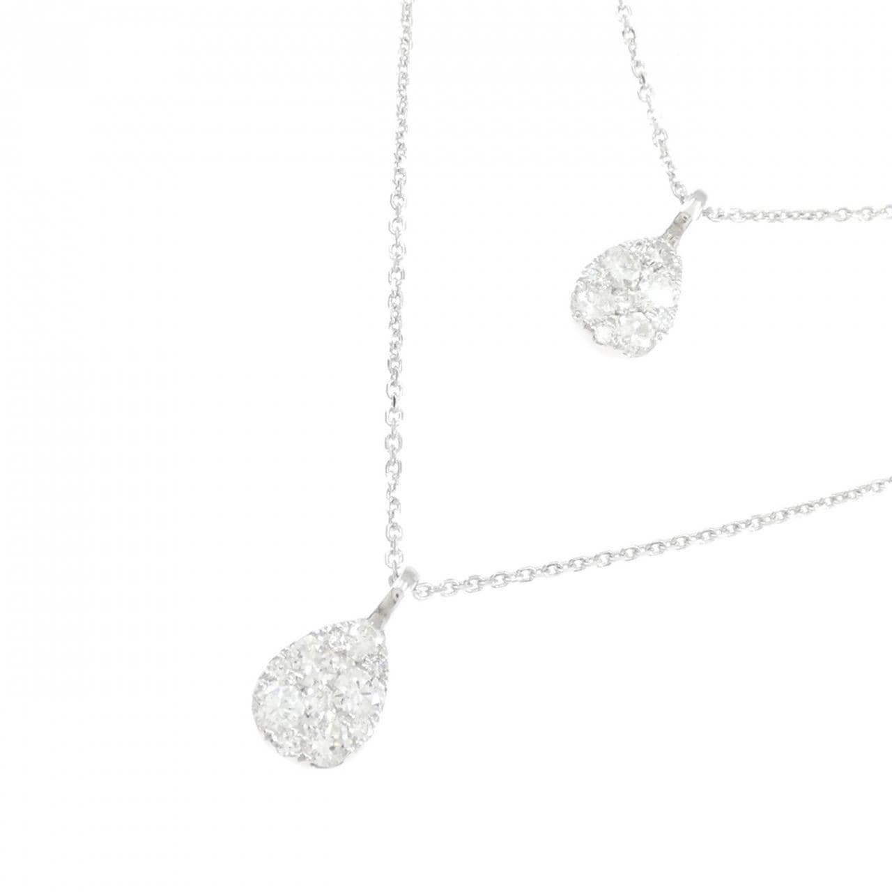 K18WG ダイヤモンド ネックレス 0.20CT