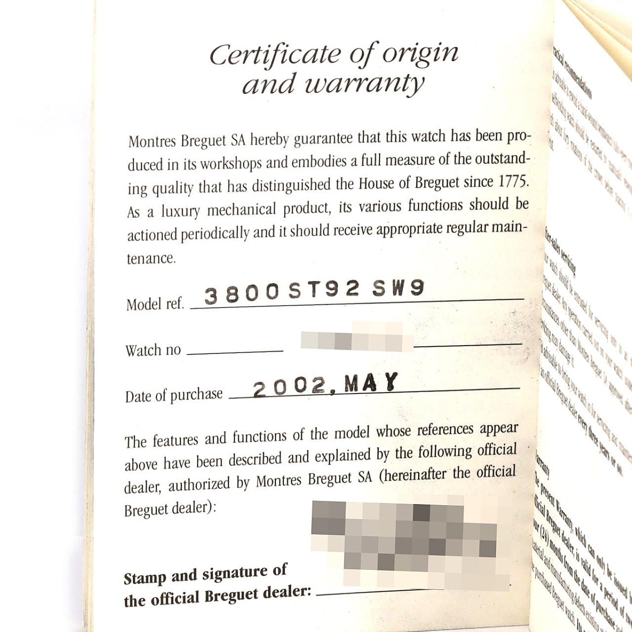 【ノーメンテナンス還元価格】ブレゲ アエロナバル 3800ST/92/SW9 SS 自動巻