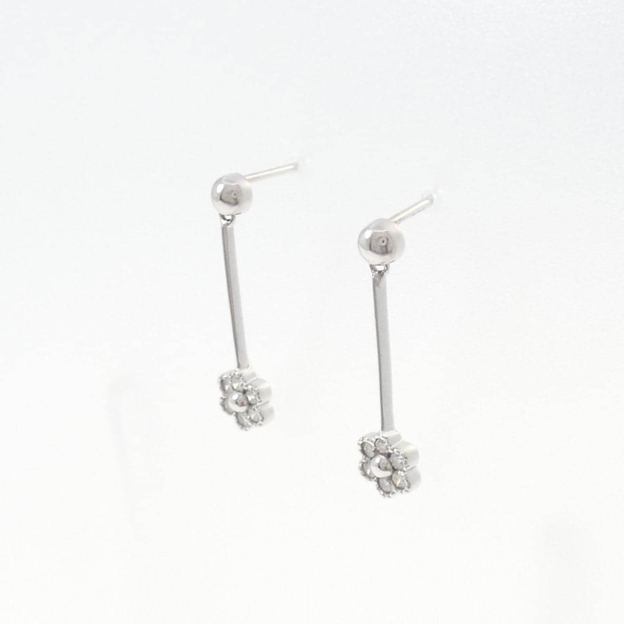 K18WG ダイヤモンド ピアス 0.20CT