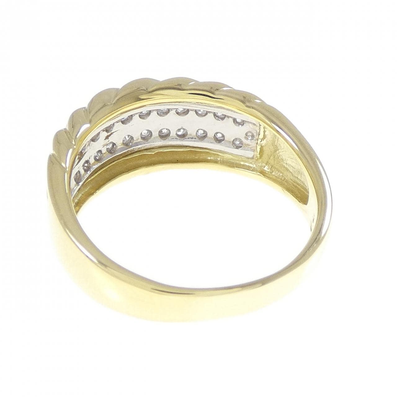 K18YG/PT900 ダイヤモンド リング 0.32CT