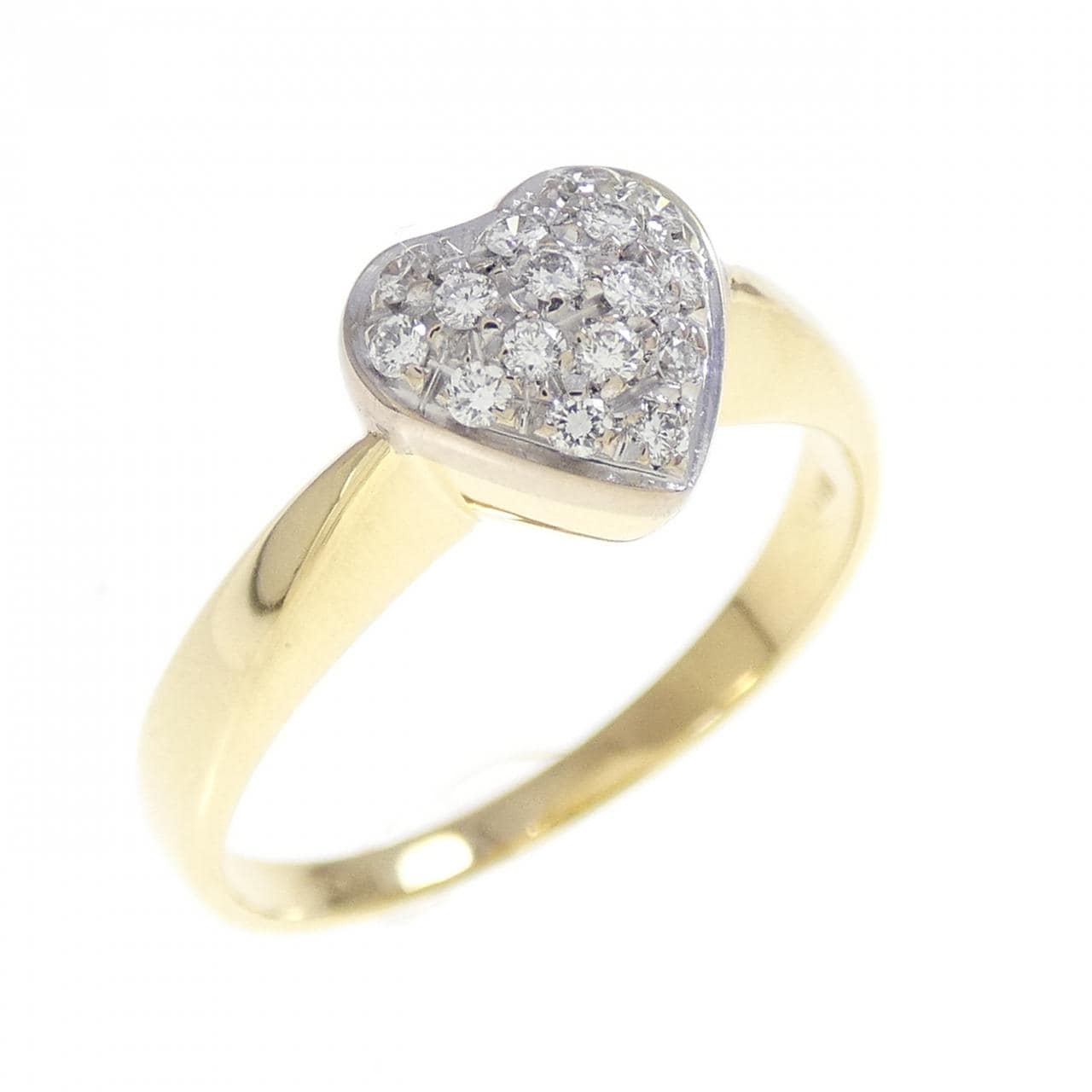 750YG/750WG ハート ダイヤモンド リング