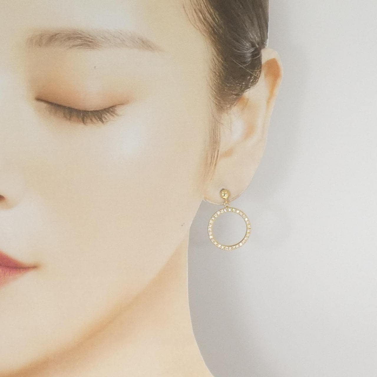 K18YG/K18PG ダイヤモンド ピアス