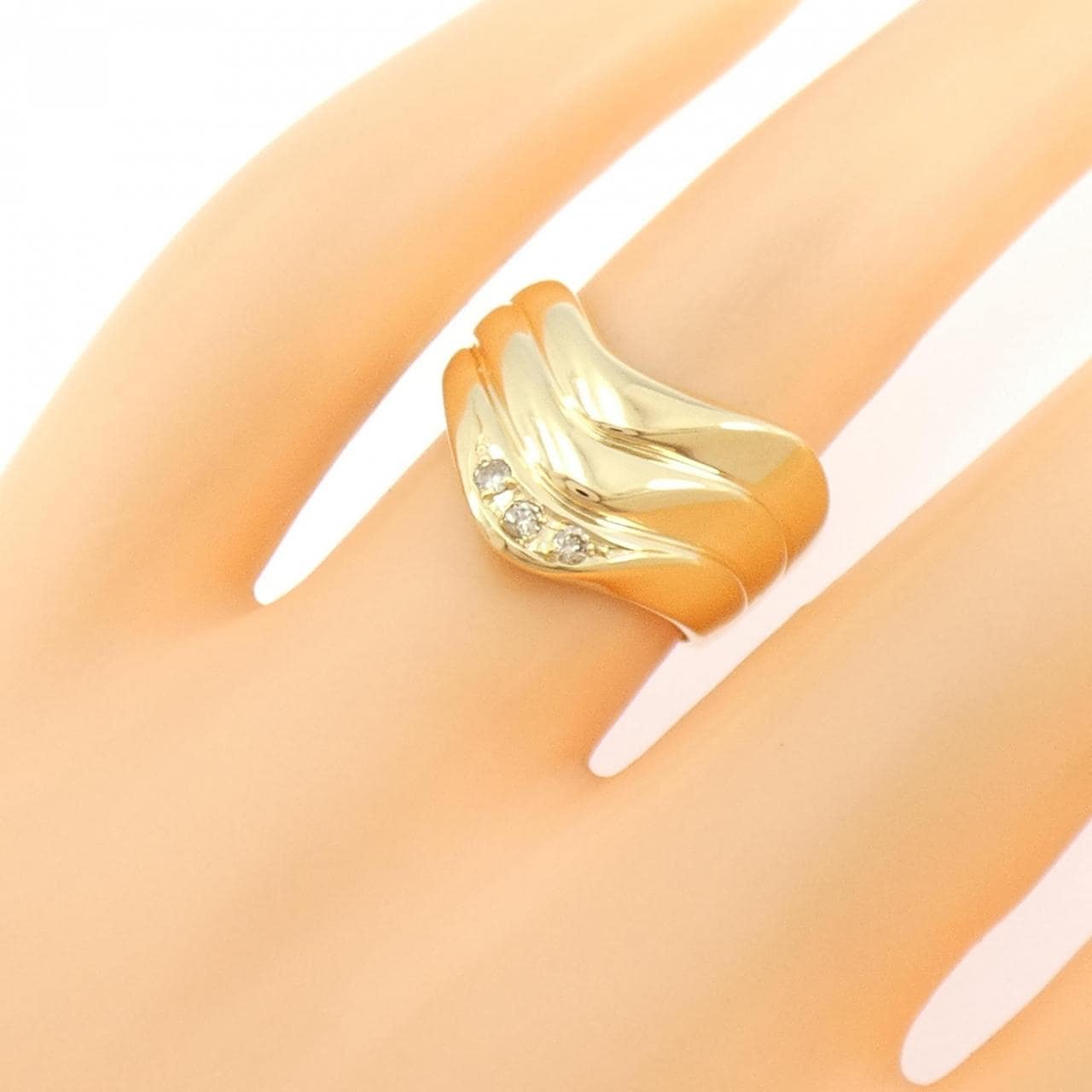 K18YG ダイヤモンド リング 0.06CT