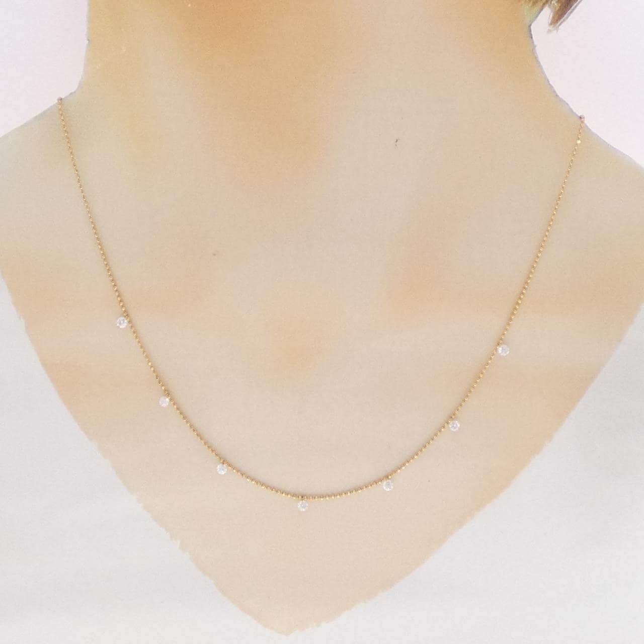 K18YG ダイヤモンド ネックレス 0.35CT
