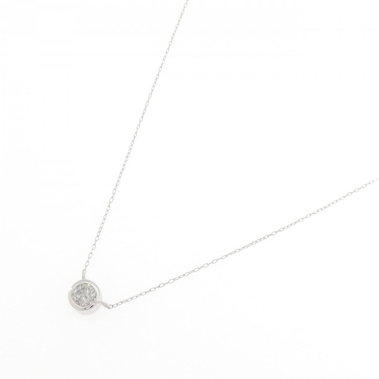 K18WG ダイヤモンド ネックレス 0.3CT
