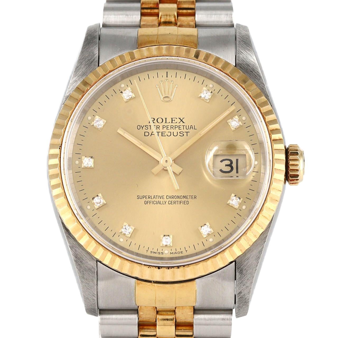 ロレックス デイトジャスト 16233G. SSxYG 自動巻 X番