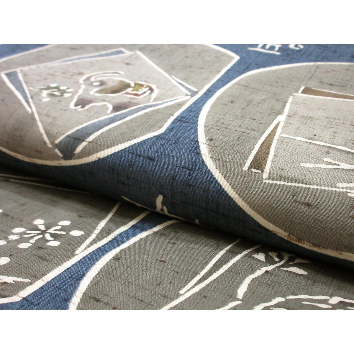 名古屋帯　染紬　友禅加工