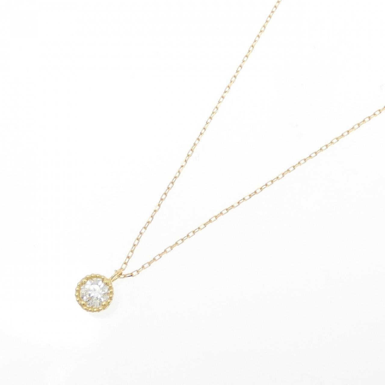 K18YG ソリティア ダイヤモンド ネックレス 0.31CT