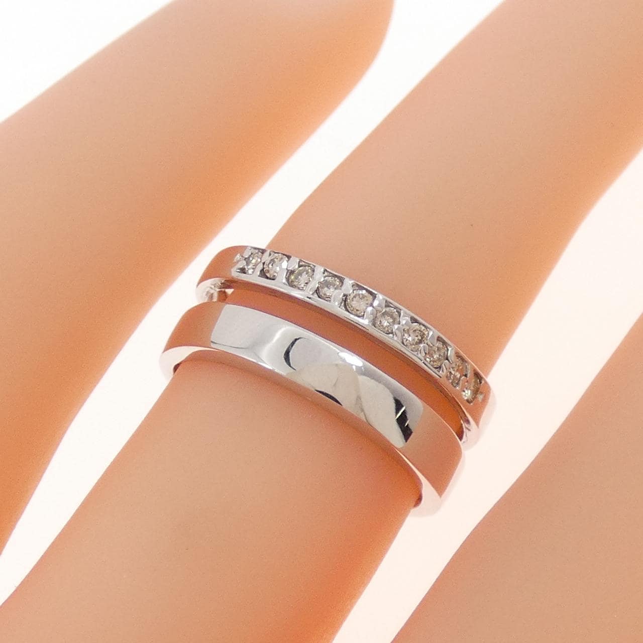 K18WG ダイヤモンド リング 0.10CT