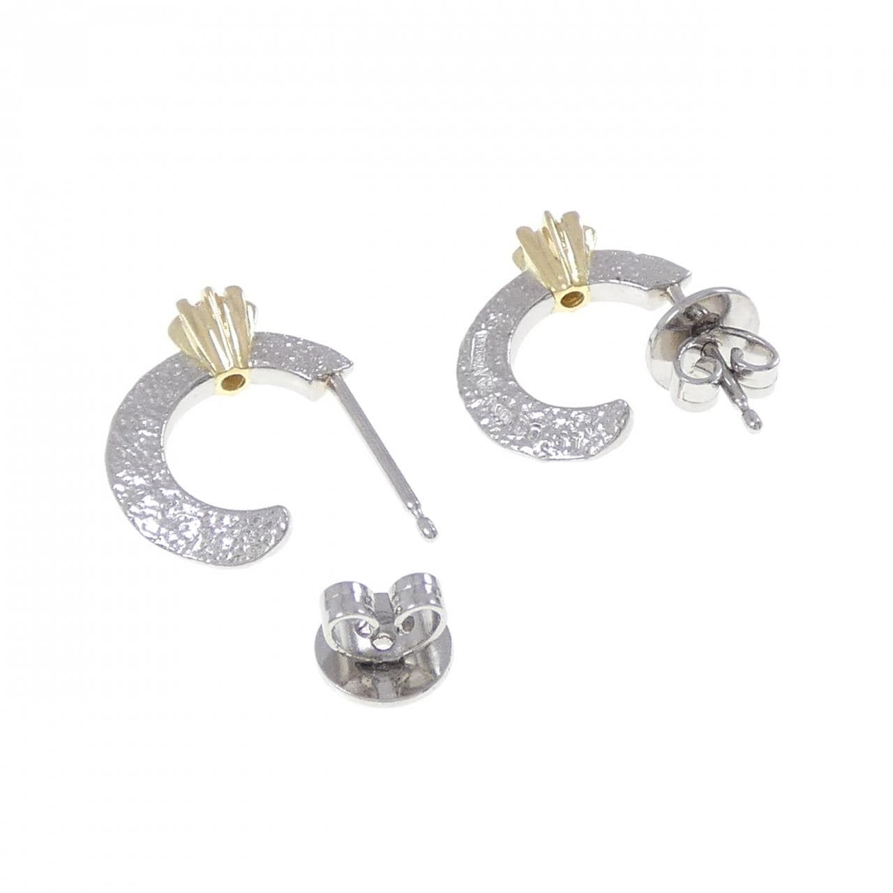 PT900/K18YG ダイヤモンド ピアス 0.22CT