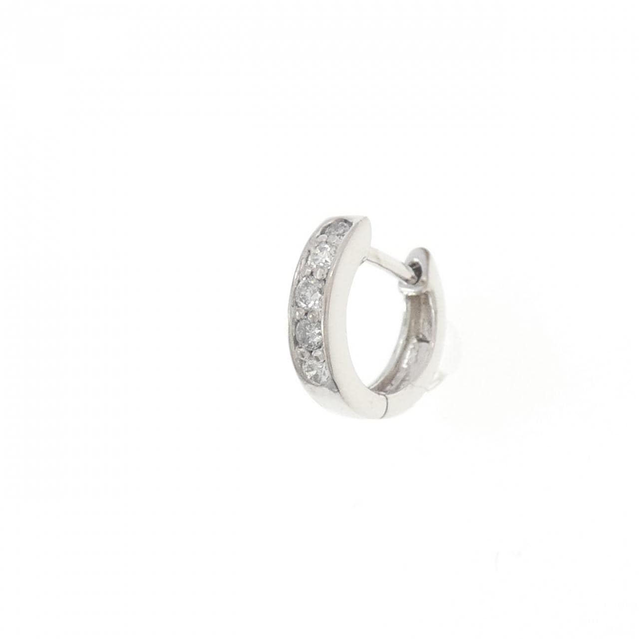 K14WG ダイヤモンド ピアス 0.10CT 片耳