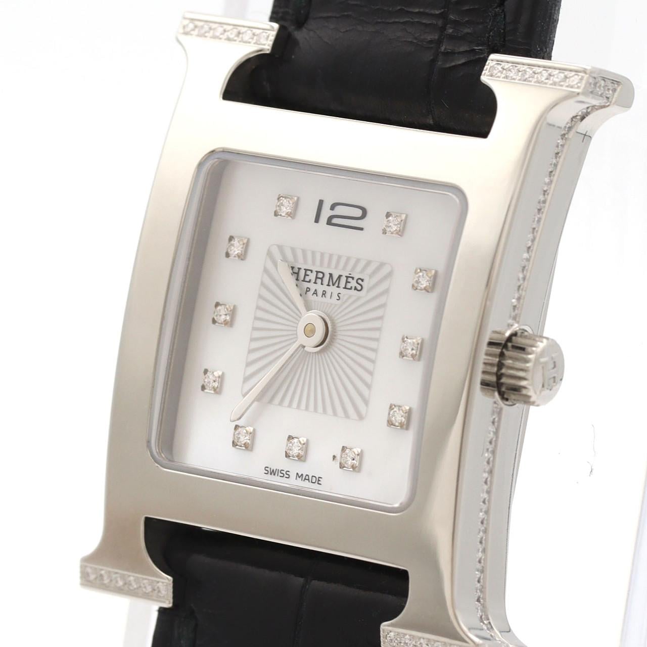 【ノーメンテナンス還元価格】エルメス Hウォッチ/ラグD･11P HH1.238 SS クォーツ
