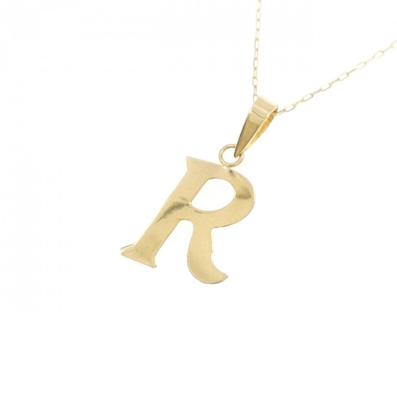 【新品】K18YG イニシャルR ネックレス