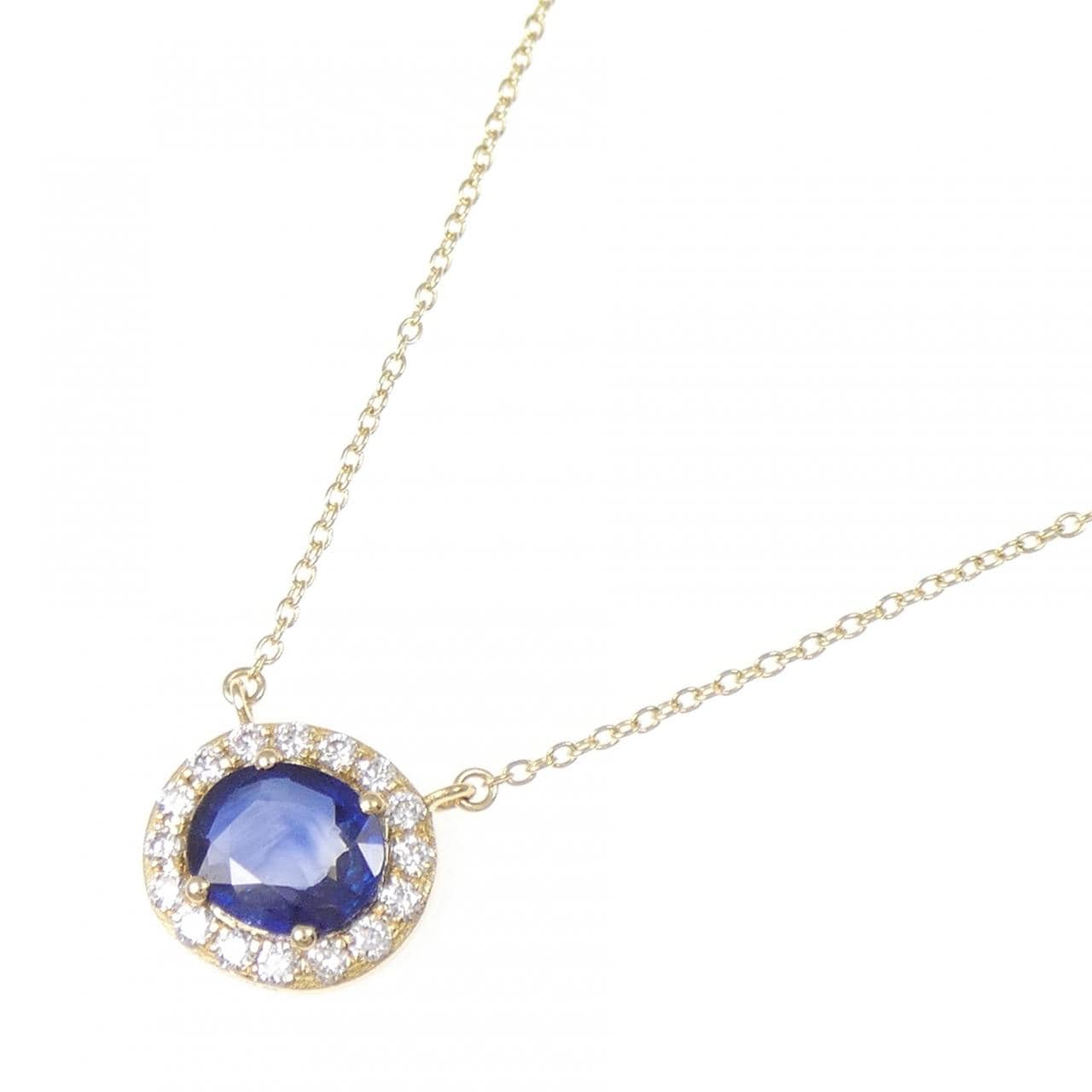 【新品】K18YG サファイヤ ネックレス 1.05CT