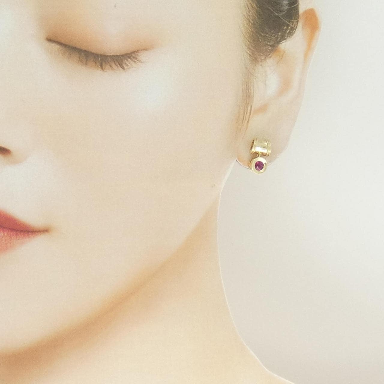 14KYG ルビー ピアス