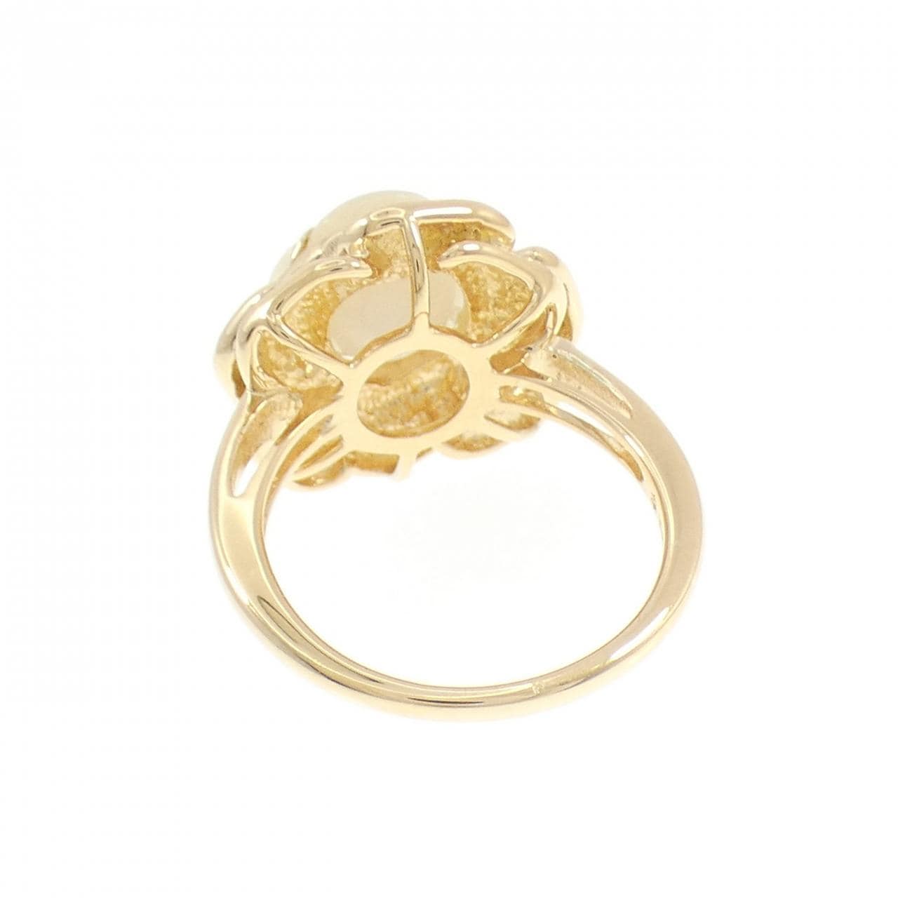 K18YG ローズ マザーオブパール リング