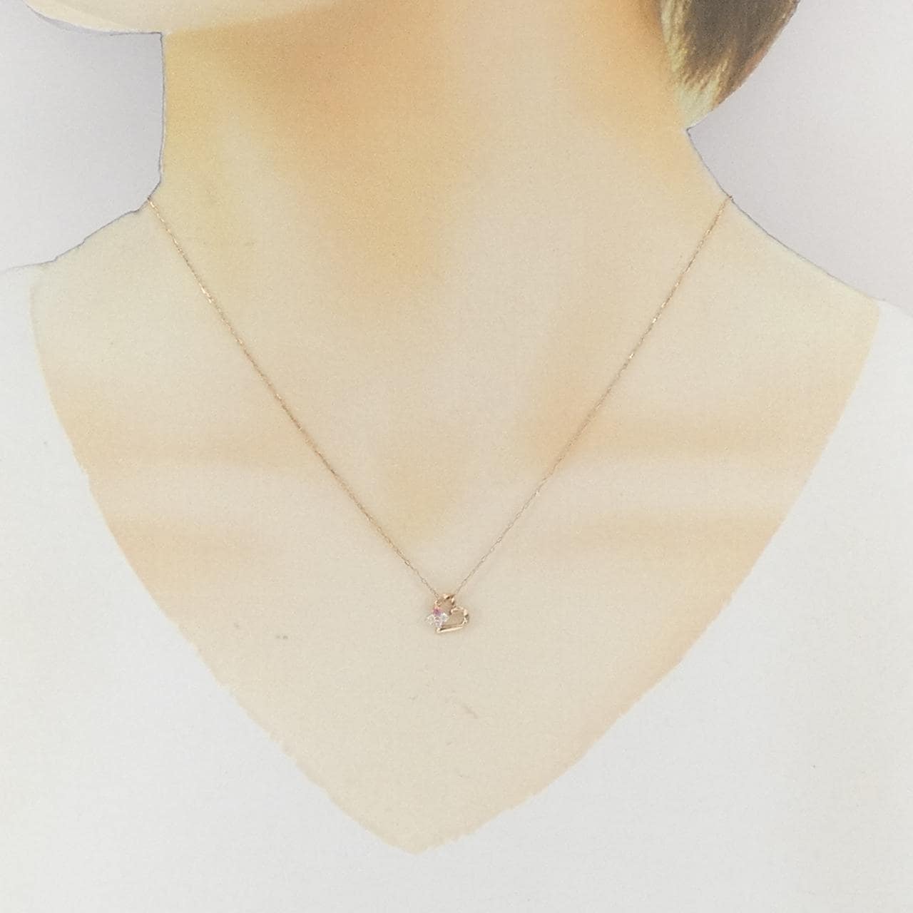 4゜C ハート キュービック ネックレス