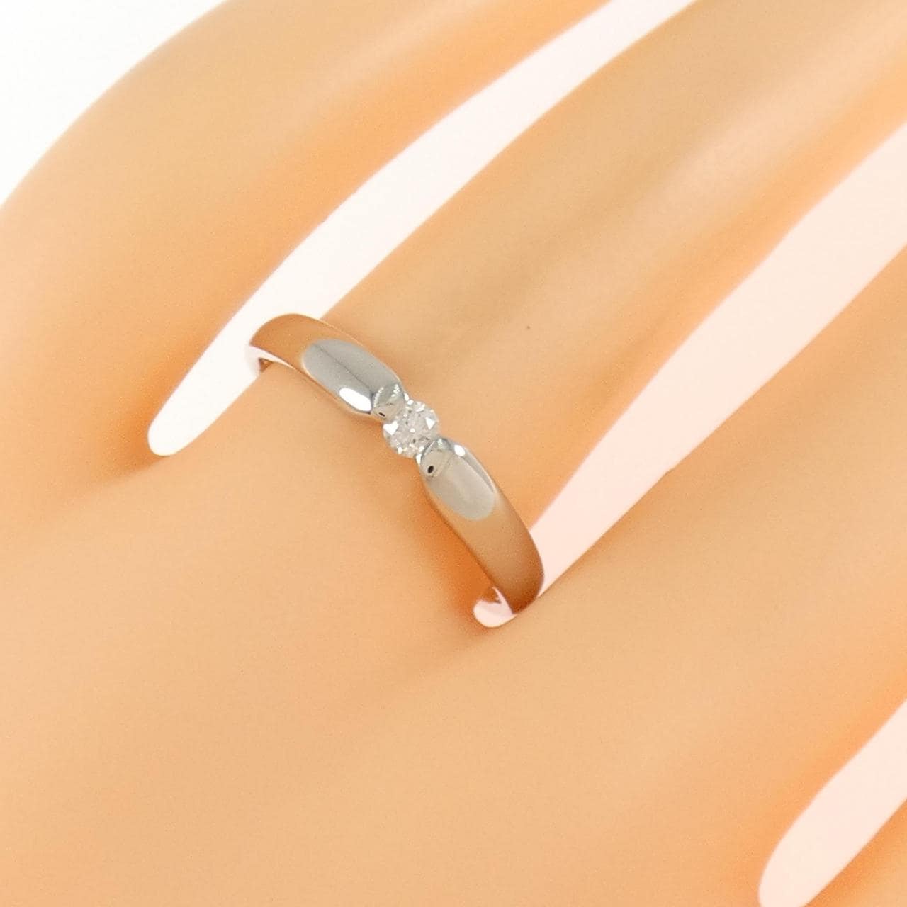 PT900 ソリティア ダイヤモンド リング 0.07CT
