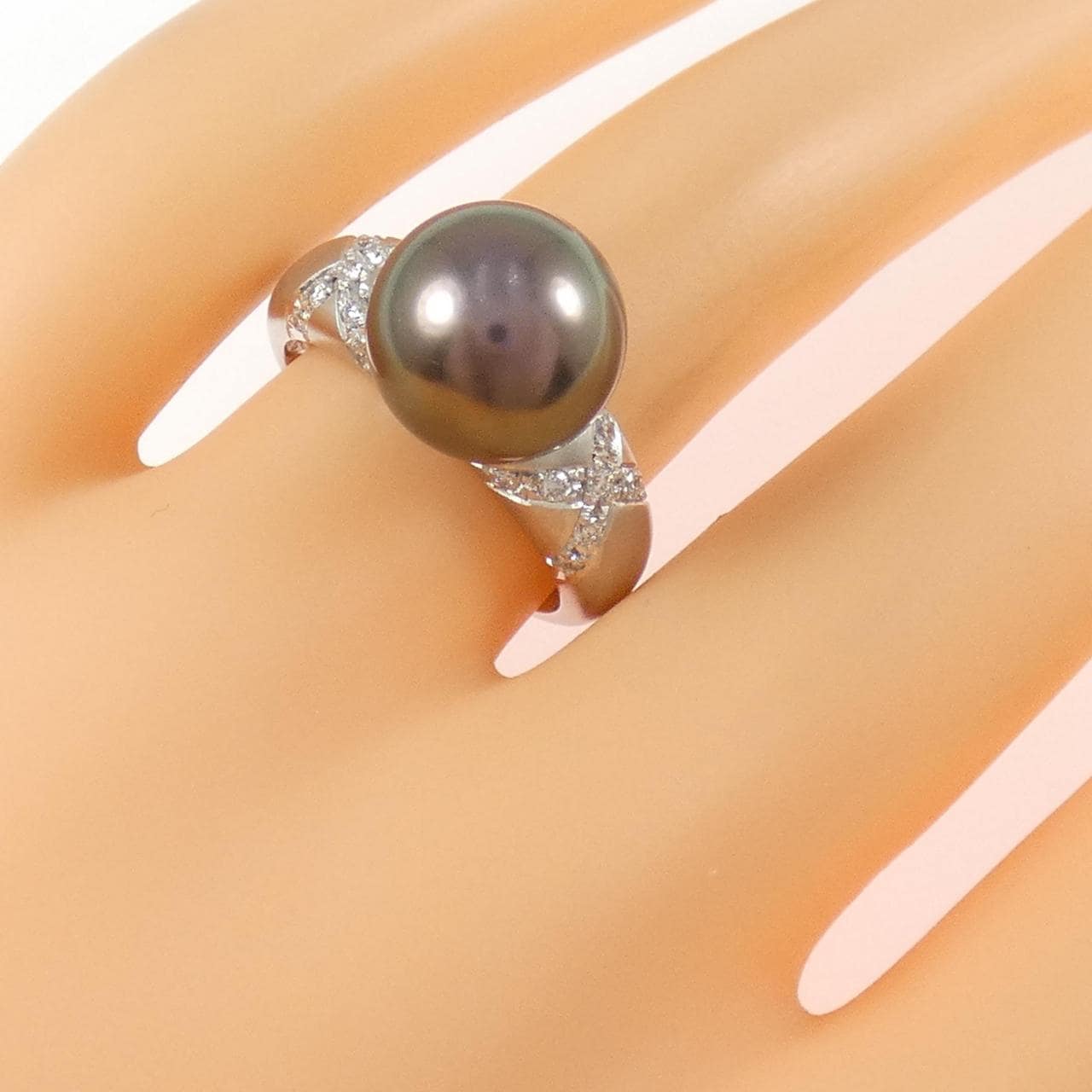 PT900 黒蝶パール リング 10.5mm