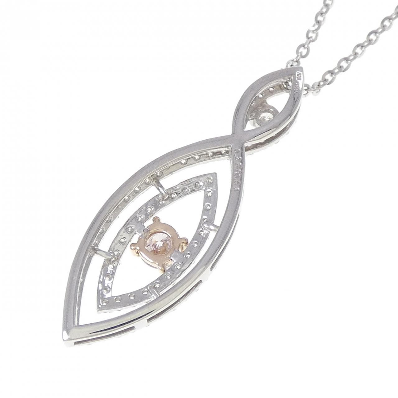 PT900/K18PG ダイヤモンド ネックレス 0.239CT VLPP I1