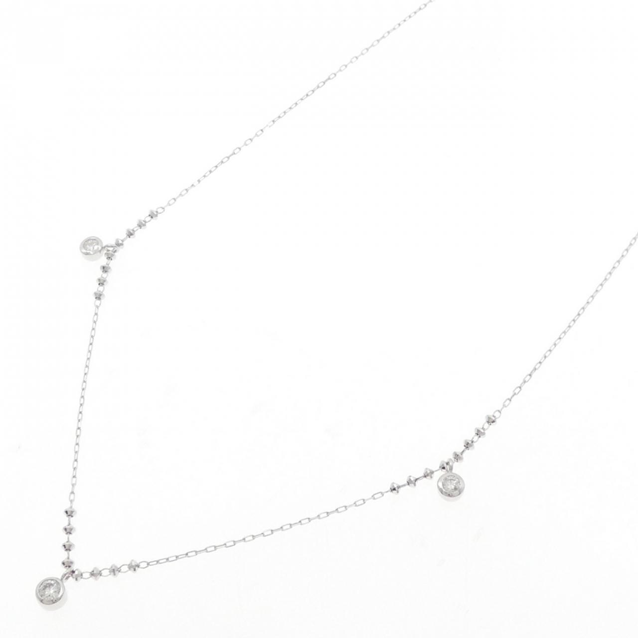 K18WG ダイヤモンド ネックレス 0.20CT