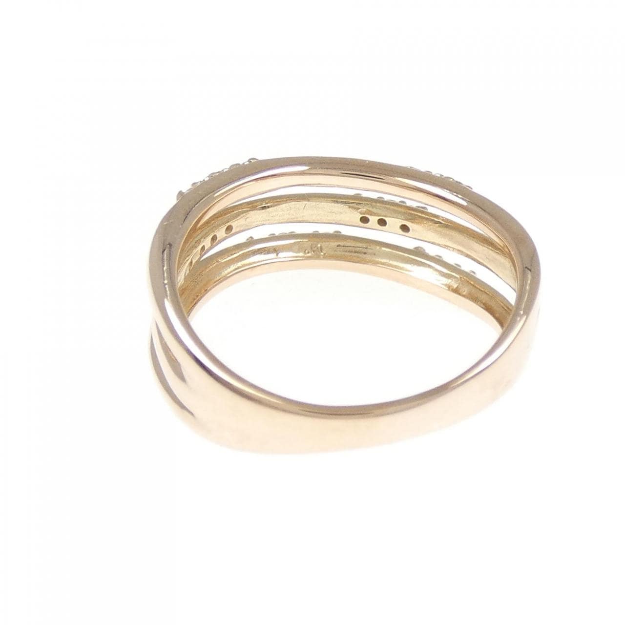 K18PG ダイヤモンド リング 0.10CT