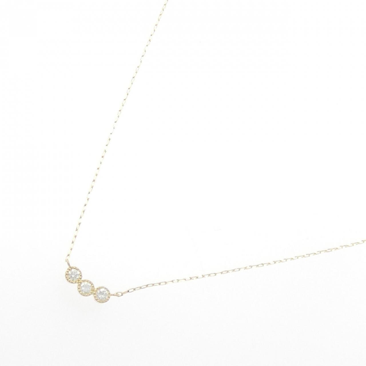 【リメイク】K18YG ダイヤモンド ネックレス 0.10CT