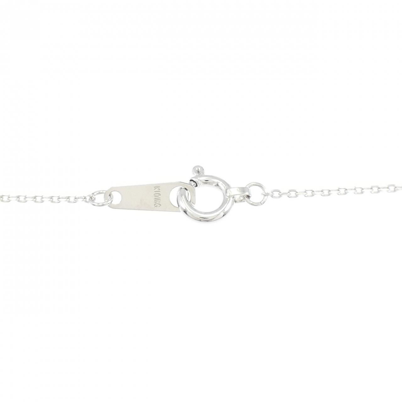 10KWG/K10WG クロス ダイヤモンド ネックレス 0.16CT