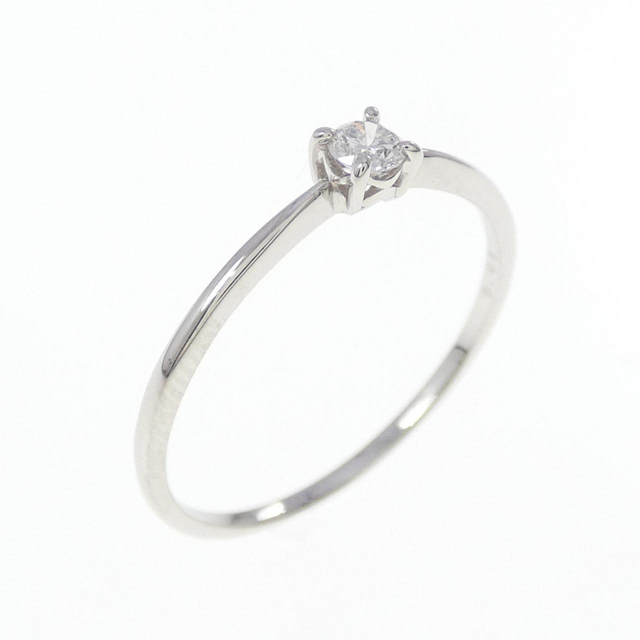 PT900 ソリティア ダイヤモンド リング 0.08CT