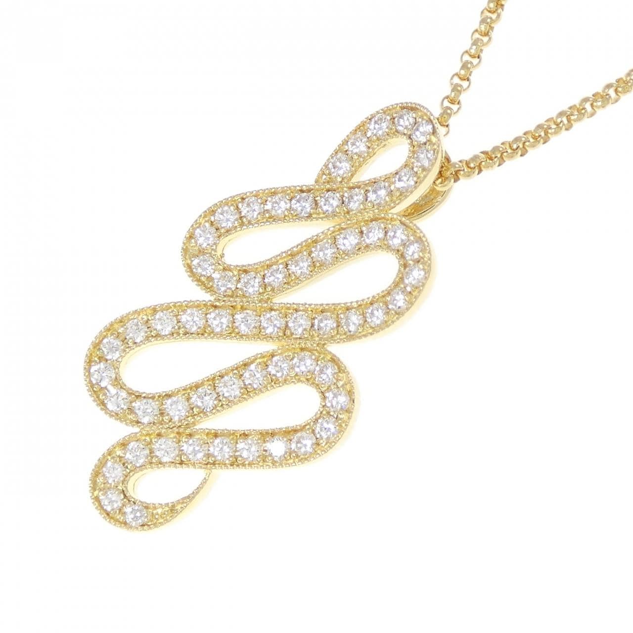 K18YG ダイヤモンド ネックレス 0.48CT