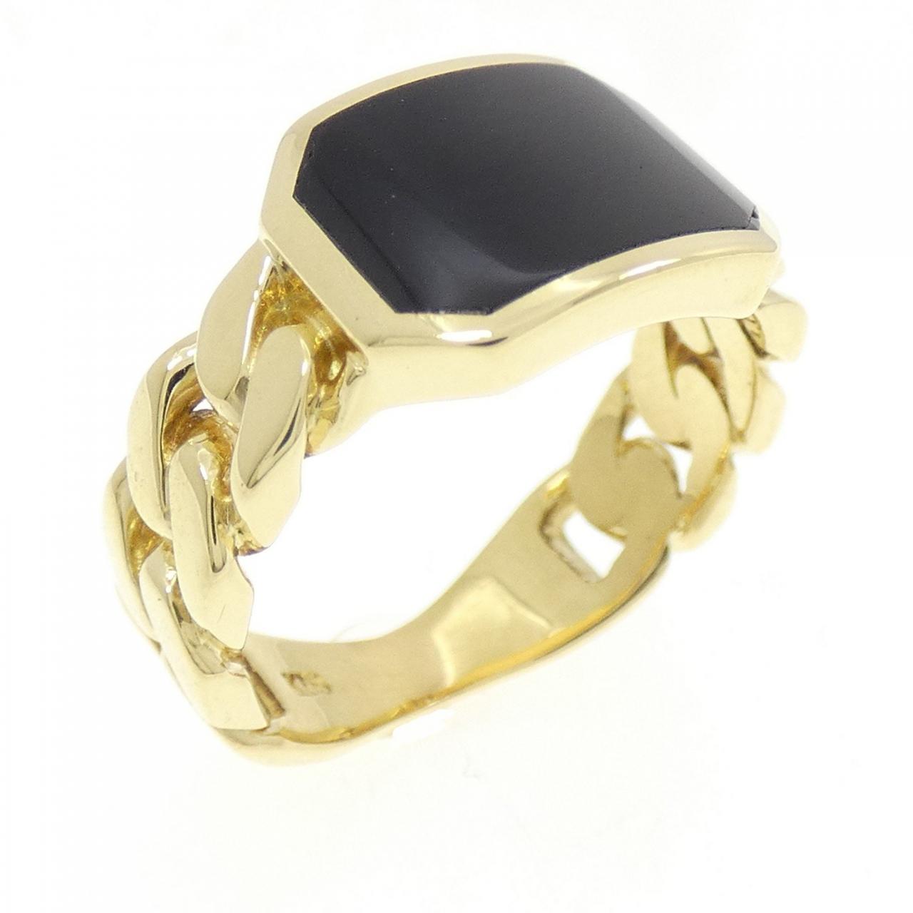K18YG オニキス リング