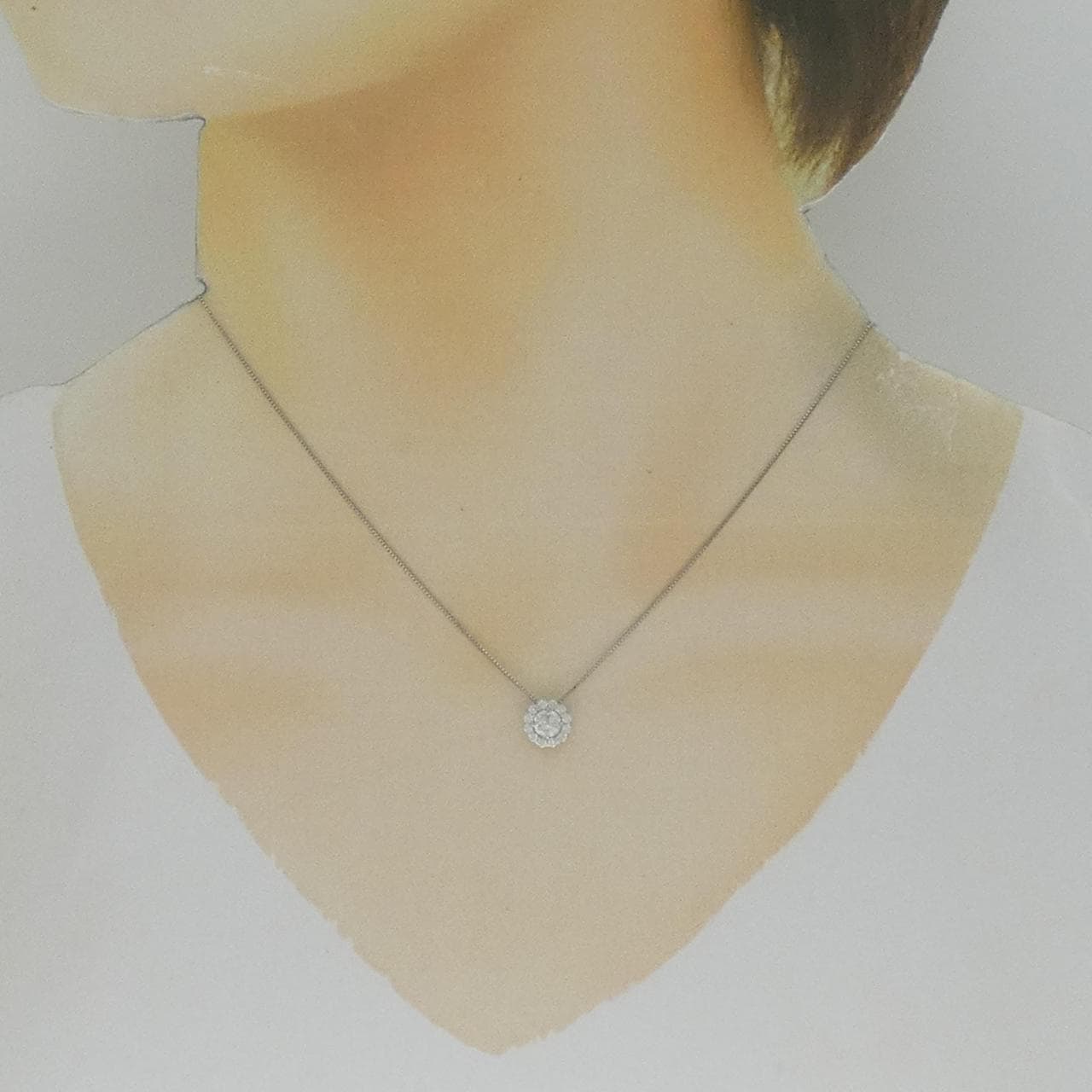 PT900/PT850 ダイヤモンド ネックレス 0.313CT