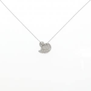K18WG ハート ダイヤモンド ネックレス 0.50CT