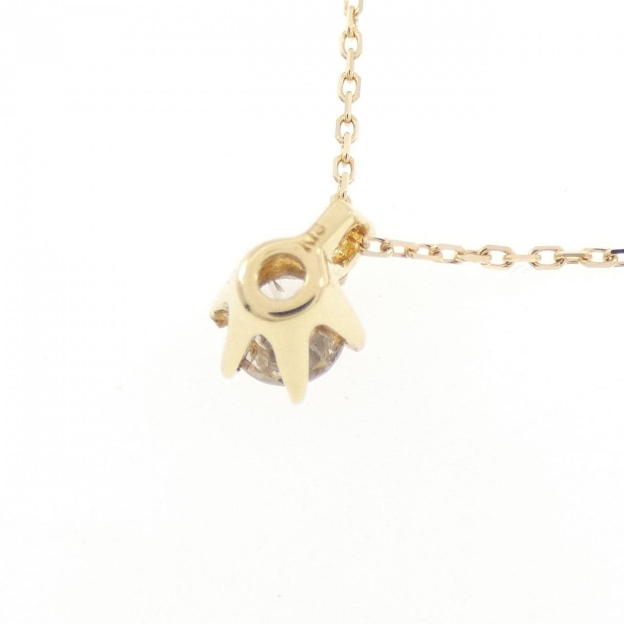 K18YG ソリティア ダイヤモンド ネックレス 0.20CT