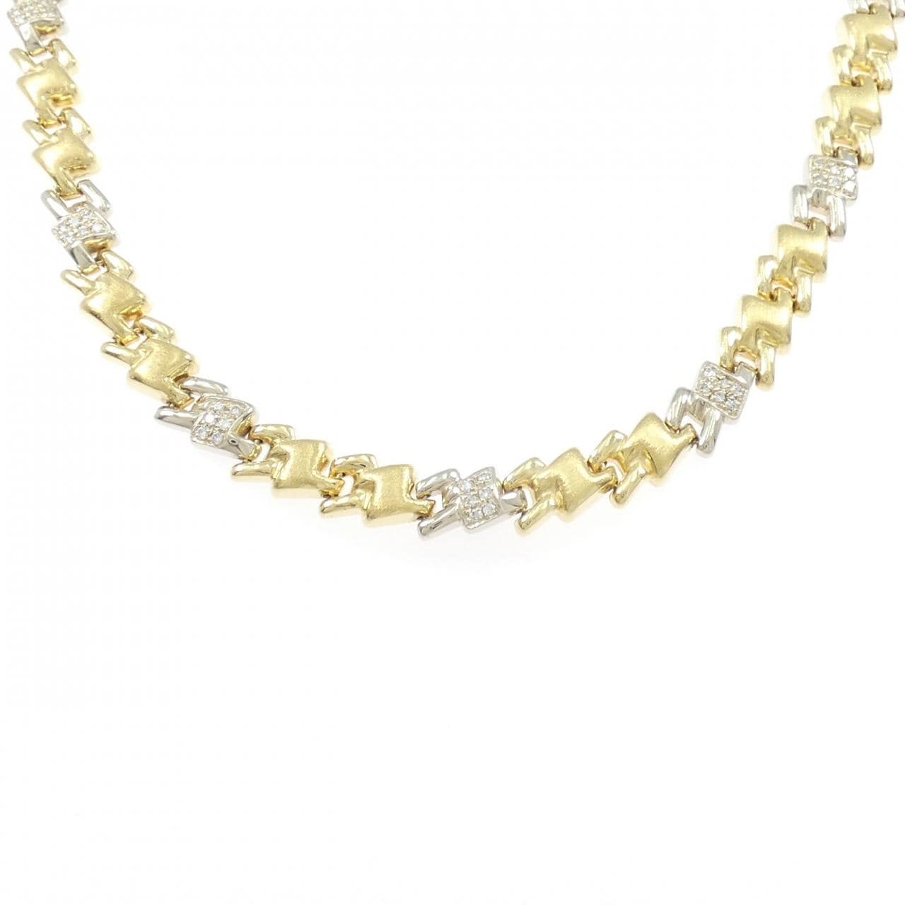 750YG/750WG ダイヤモンド ネックレス 0.31CT