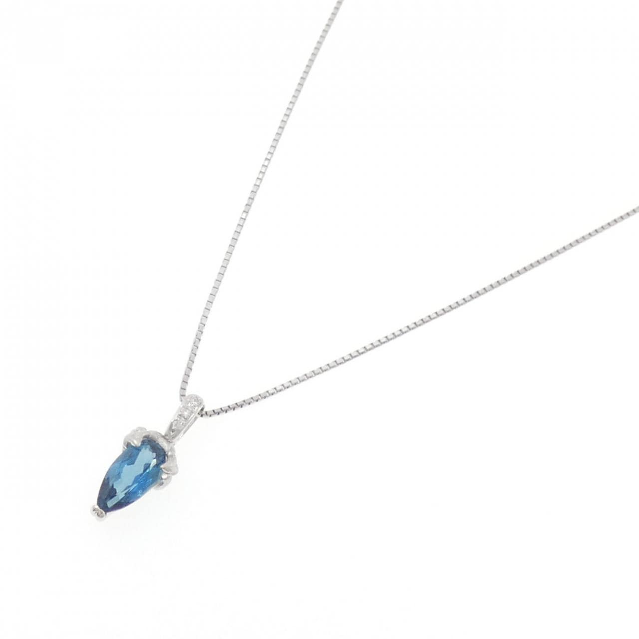 PT900/PT850 ブルートパーズ ネックレス 2.20CT