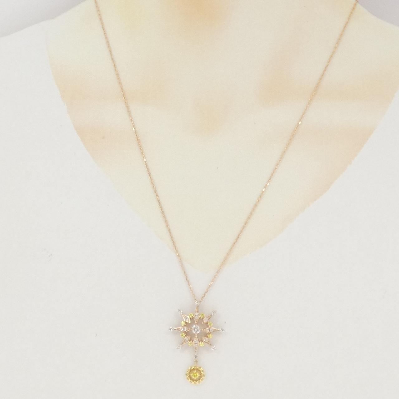 K18PG/K18YG サファイヤ ネックレス 0.50CT
