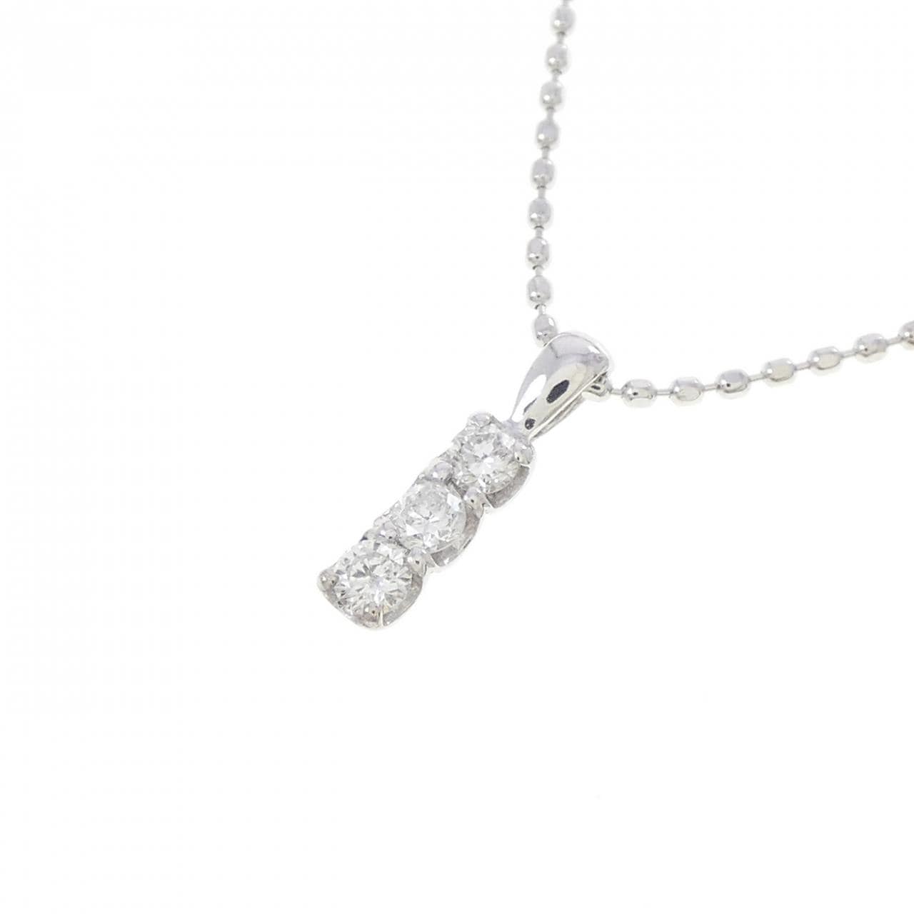 K18WG ダイヤモンド ネックレス 0.1CT